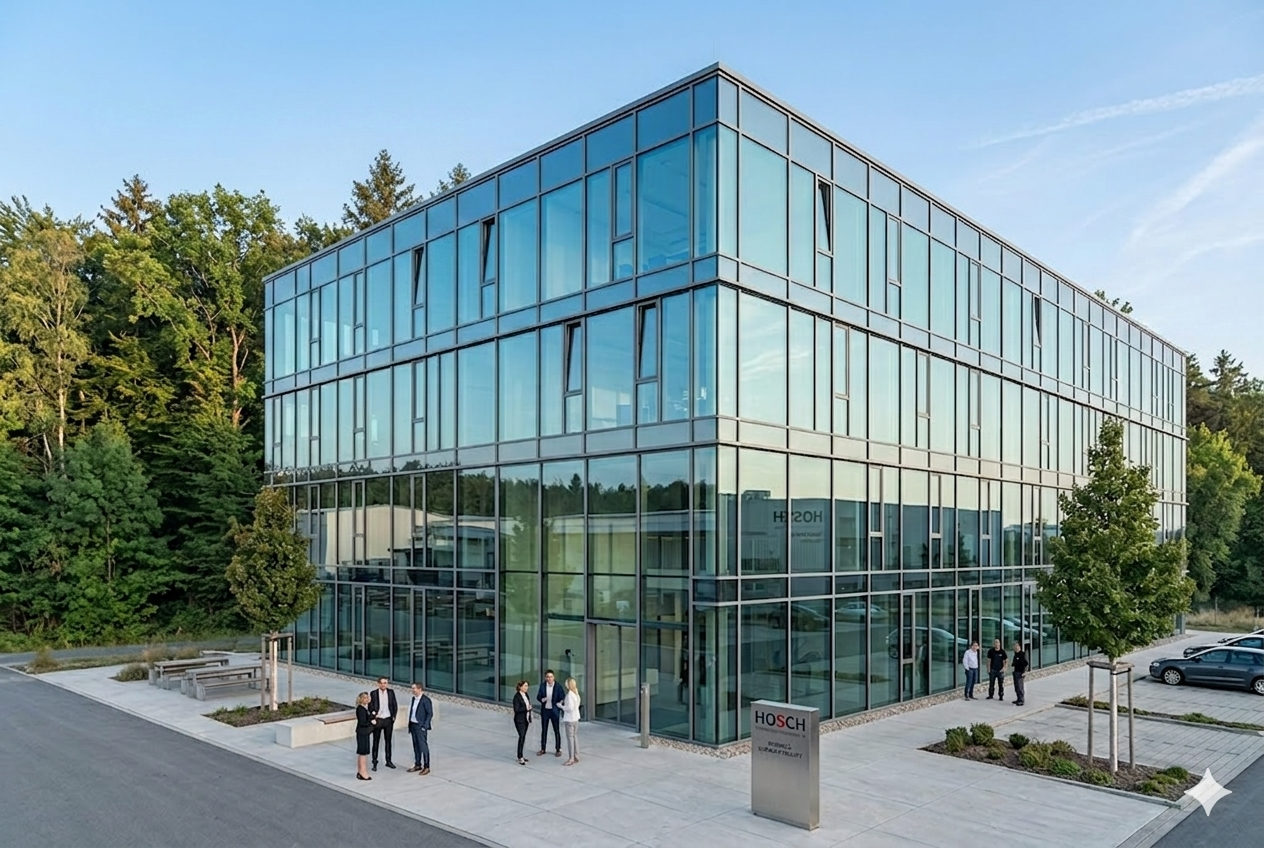 Glasfassade Büropark Leipzig